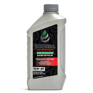 ECORSA Motorsports 10W-40 Non-Petroleum Motorcycle Racing Engine Oil